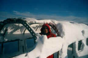 Arne inne i flyvraket